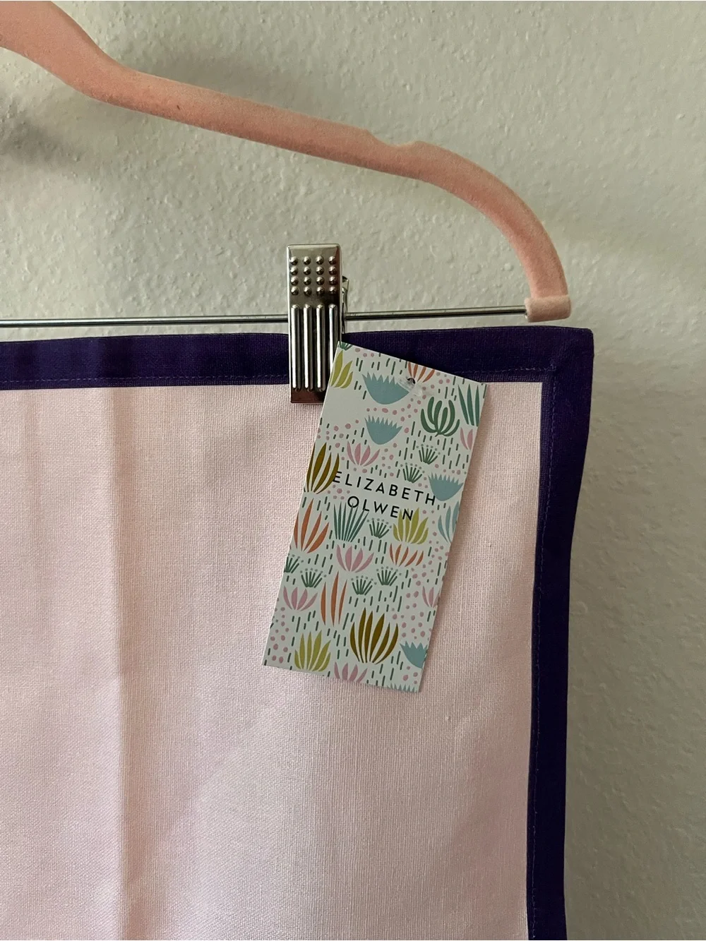 Elizabeth Owens Good Vibrations Colorful Lettered Tea Towel - NWT